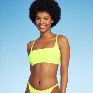 Xhilaration highlighter yellow bikini set L/DD